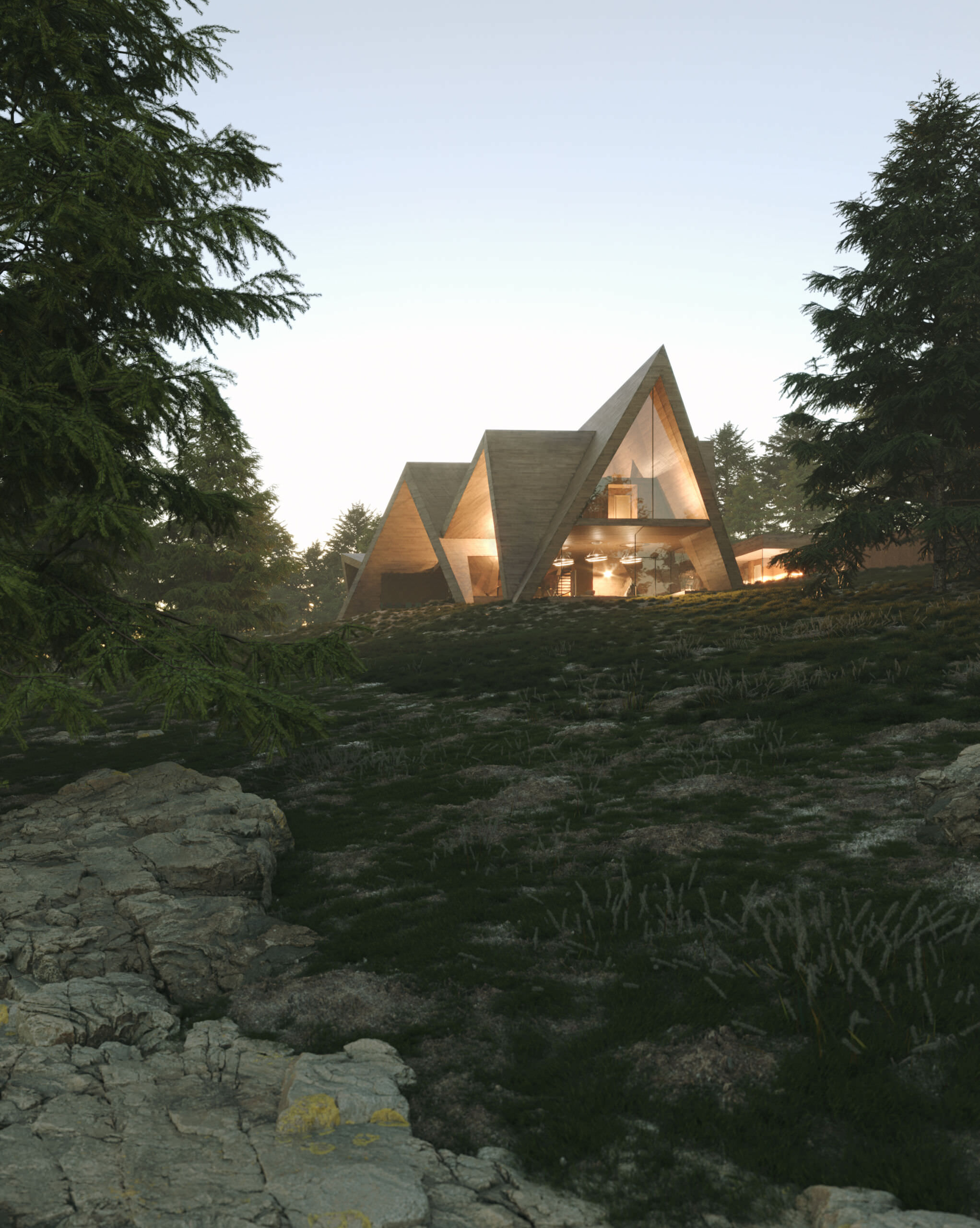 03 Colorado Villa_north-west facade_©Dima Visualization